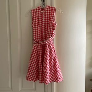 Kiel James Patrick Red Gingham Dress: Size XS